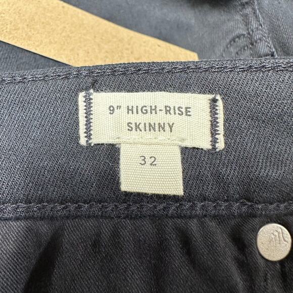 Madewell NWT 9" Mid Rise Skinny Jeans in Lunar Wash Black Size 32 Magic Pockets - Picture 7 of 12